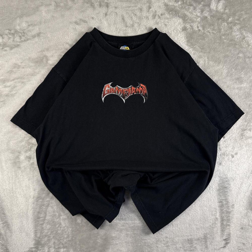 Vintage Y2K Game AMP Double Dragon Sword Batwing Graphic T-Shirt Men’s Large